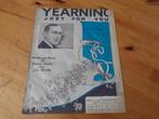 Yearning just for you - benny davis and joe burke, Muziek en Instrumenten, Bladmuziek, Zang, Gebruikt, Ophalen of Verzenden, Artiest of Componist