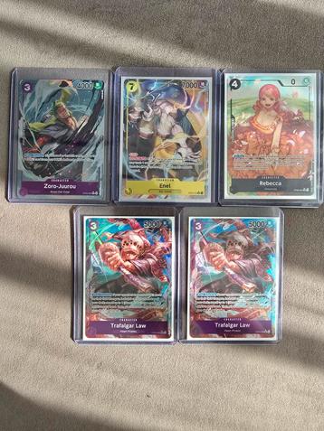 One Piece Alternate Art Kaarten - Zoro, Enel, Law, Rebecca beschikbaar voor biedingen