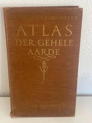Atlas der gehele aarde van Bos/Niermeyer, 1961, gebruikt beschikbaar voor biedingen
