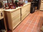 NIEUW TEAK DRESSOIR met schuifdeuren verborgen lades flamant, Huis en Inrichting, Ophalen, Gielen, 150 tot 200 cm, Teakhout