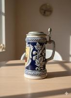 Vintage Duitse Bierpul Brandenburg 1715 Steengoed Tinnen Dek, Antiek en Kunst, Antiek | Keramiek en Aardewerk, Ophalen of Verzenden