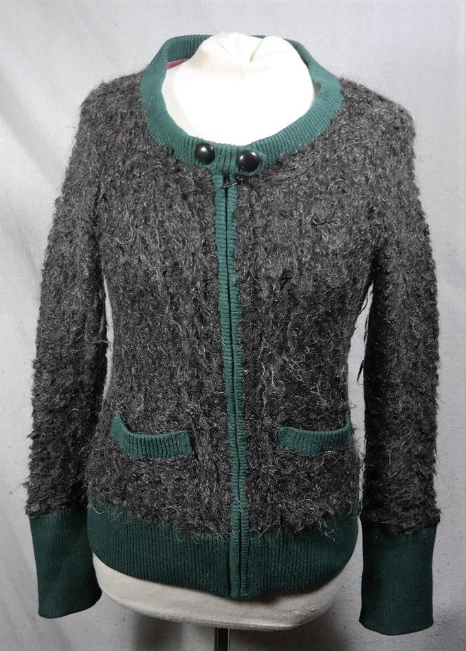 Mooi grijs-groen vest.19% alpaca.19% mohair.Mt M.No-Lita, Maat 38/40 (M), ., Ophalen of Verzenden, Zo goed als nieuw
