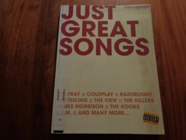 Just great songs - Popmuziek voor piano/vocal/guitar, Muziek en Instrumenten, Bladmuziek, Nieuw, Thema, Populair, Gitaar, Piano