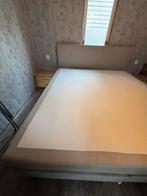 Boxspring Beige 160x200 - Z.g.a.n., Beige, Tweepersoons, Ophalen of Verzenden, Zo goed als nieuw