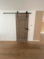 Houten Schuifdeur met Rails, Doe-het-zelf en Verbouw, Deuren en Horren, Ophalen, Gebruikt, 80 tot 100 cm, Binnendeur
