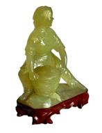 Jade Beeld Boerin Figuur, Ophalen of Verzenden