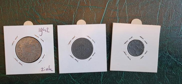 Wilhelmina oorlogsmunten 1942 - Zink, Postzegels en Munten, Munten | Nederland, Koningin Wilhelmina, Ophalen of Verzenden