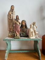 Brocante oude religieuze beeldjes Jezus Maria Fatima, Verzenden