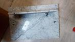 Vintage marmeren achterwand wastafel met planchet, Ophalen, Gebruikt
