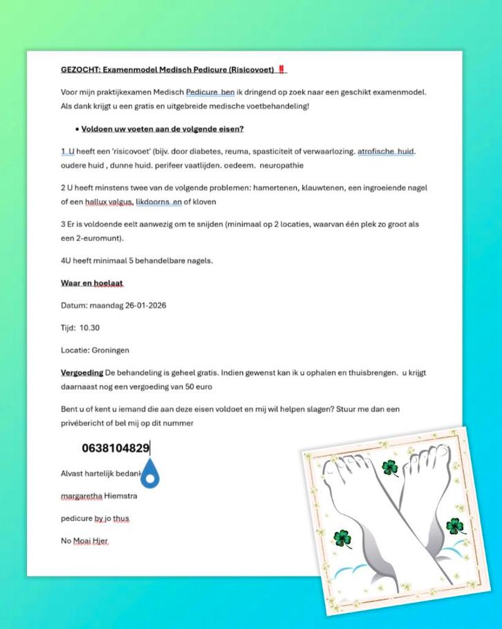 Examenmodel Medisch pedicure, Diensten en Vakmensen, Schoonheidsspecialisten | Pedicure, Voetverzorging