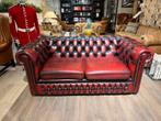 Originele Chesterfield 2,5 zits bank Springvale antiek rood, Antiek en Kunst, Antiek | Meubels | Stoelen en Banken, Ophalen of Verzenden