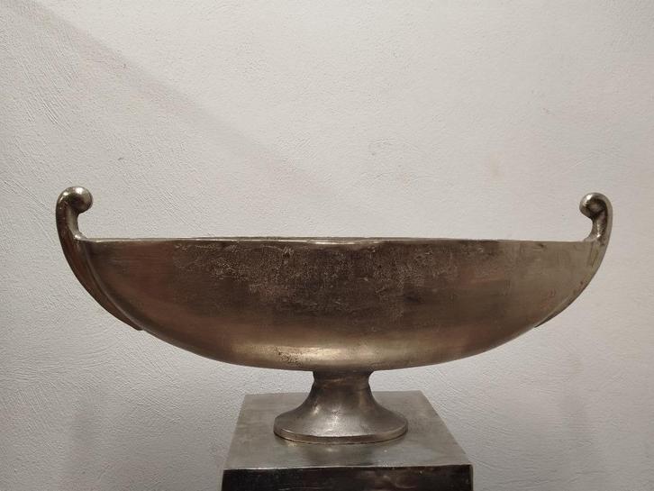 XXL decoratieve aluminium (planten)schaal/ijsemmer en zuilen, Huis en Inrichting, Woonaccessoires | Schalen en Manden, Zo goed als nieuw