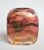 Bibelot vaasje Met goud snippers Gozo glas, Ophalen of Verzenden, Overige kleuren, Glas, Minder dan 50 cm