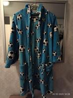 Zachte badjas blauw met voetballen maat 146/152, Ophalen, Zo goed als nieuw, Jongen of Meisje