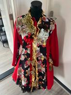 Nieuwe rood/ geprinte bloem unieke carnavalsjas maat xl, Carnaval, Maat 46/48 (XL) of groter, Nieuw, Ophalen of Verzenden