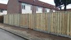 21-planks grenen schutting - grijs ruw beton, Ophalen of Verzenden, Nieuw, Hout, 1 tot 2 meter