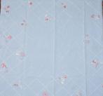 Oud geborduurd met bloemen tafelkleed blauw handgemaakt, Ophalen of Verzenden