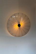 Retro glazen lamp schijfvorm ‘50 en ‘60, Ophalen, Zo goed als nieuw, Glas, Vintage