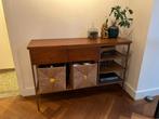 Brown Wooden Sideboard / Cupboard, Ophalen, 100 tot 150 cm, Zo goed als nieuw, Met lade(s)