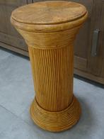 Vintage plantentafel rotan pilaar zuil piedestal tafeltje, Ophalen of Verzenden, Zo goed als nieuw