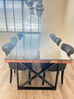 Eettafels en stoelen, Huis en Inrichting, Tafels | Eettafels, Zo goed als nieuw, Vijf personen of meer, Rechthoekig, 50 tot 100 cm