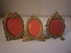 3 Sierlijke Messing Fotolijstjes ovaal -, Audio, Tv en Foto, Fotografie | Fotolijsten, Ophalen of Verzenden