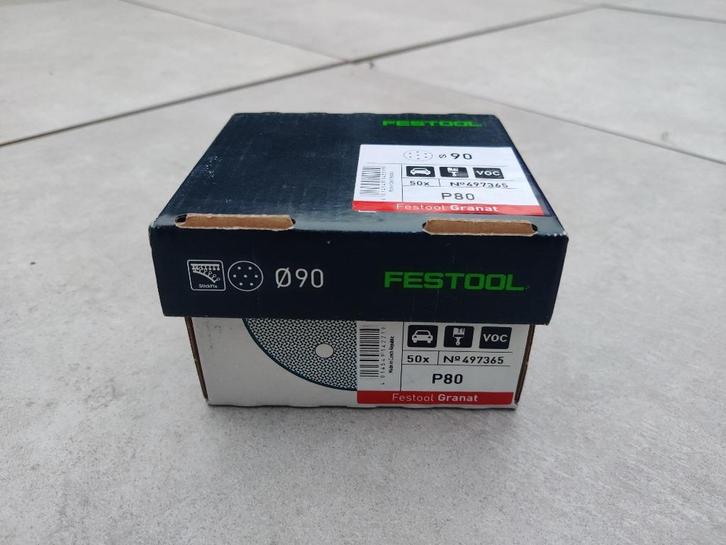 Festool schuurmateriaal/schuurpapier Granat D90 P80 GR/50, Doe-het-zelf en Verbouw, Gereedschap | Machine-onderdelen en Toebehoren