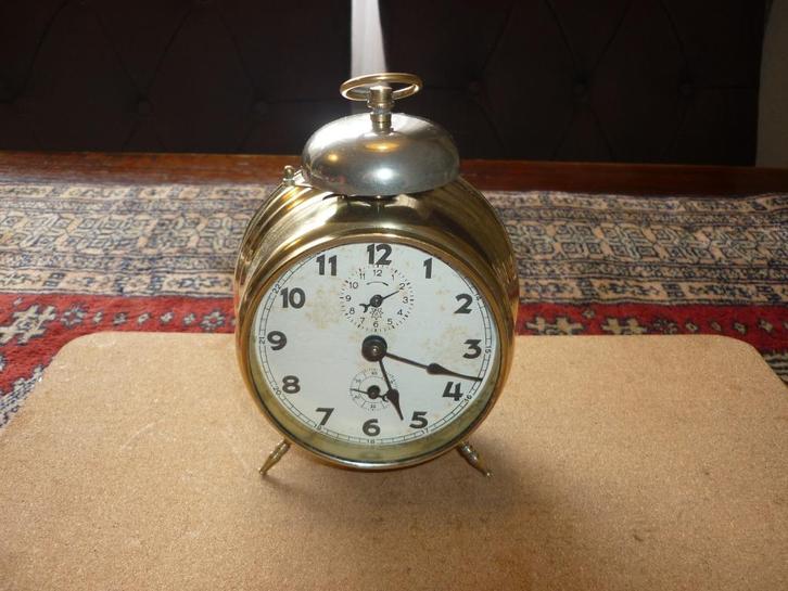 Antieke Duitse wekker Junghans , vintage wekker uit 1920, Antiek en Kunst, Antiek | Klokken, Ophalen of Verzenden