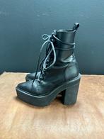 Killstar veterboots met hak mt 37, Zwart, Ophalen of Verzenden, Zo goed als nieuw, Schoenen met hoge hakken