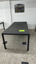Tafel aluminium/polywood 220x100 cm, Ophalen, Kunststof, 50 tot 100 cm, Zo goed als nieuw