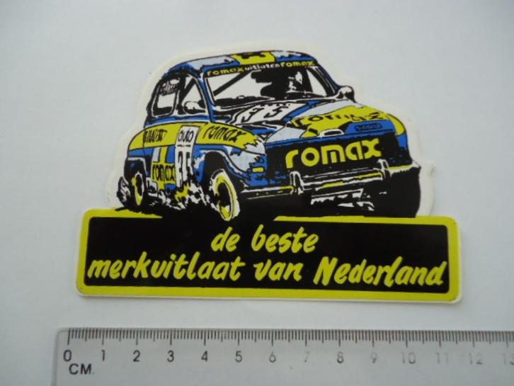 sticker oud Romax Autosport SAAB 99 autocross cross race car, Verzamelen, Stickers, Zo goed als nieuw, Bedrijf of Vereniging, Verzenden
