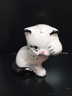 Vintage keramisch kattenbeeldje in een kitscherige, Mid-Cent, Verzamelen, Beelden en Beeldjes, Ophalen of Verzenden, Gebruikt