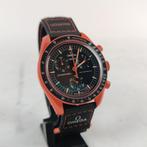 Omega Swatch Moonswatch Speedmaster Horloge Lava, Gebruikt, Zwart, Ophalen of Verzenden, X