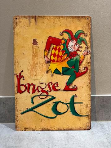 Mancave Bar Café Wanddecoratie metalen bordje Brugse Zot beschikbaar voor biedingen
