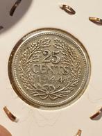 25 cent 1944, zilver, 1944 Eikel P (08), Postzegels en Munten, Munten | Nederland, Zilver, Ophalen of Verzenden, 25 cent