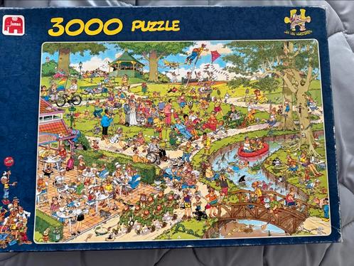 Jan van Haasteren ‘HET PARK’ 3000 stukjes, Hobby en Vrije tijd, Denksport en Puzzels, Zo goed als nieuw, Legpuzzel, Meer dan 1500 stukjes
