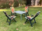 Tuinset kunststof, Tuin en Terras, Tuinstoelen, Ophalen, Gebruikt, Kunststof, Verstelbaar