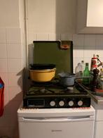 Pelgrim Vintage Kookplaat 4 pits - donkergroen emaille, Witgoed en Apparatuur, Fornuizen, Ophalen, 4 kookzones, Zo goed als nieuw