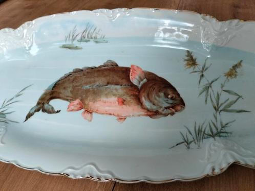 Antieke Vis Schaal - Karper Design, Antiek en Kunst, Antiek | Schalen, Ophalen of Verzenden