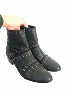 Manfield lederen enkellaarsjes - maat 39 - 1x gedragen, Lage of Enkellaarzen, Ophalen of Verzenden, Zo goed als nieuw, Grijs