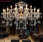 Chique Designer Kroonluchter 15 Armen Trans-Gold Incl. Led's, Ophalen of Verzenden, Nieuw