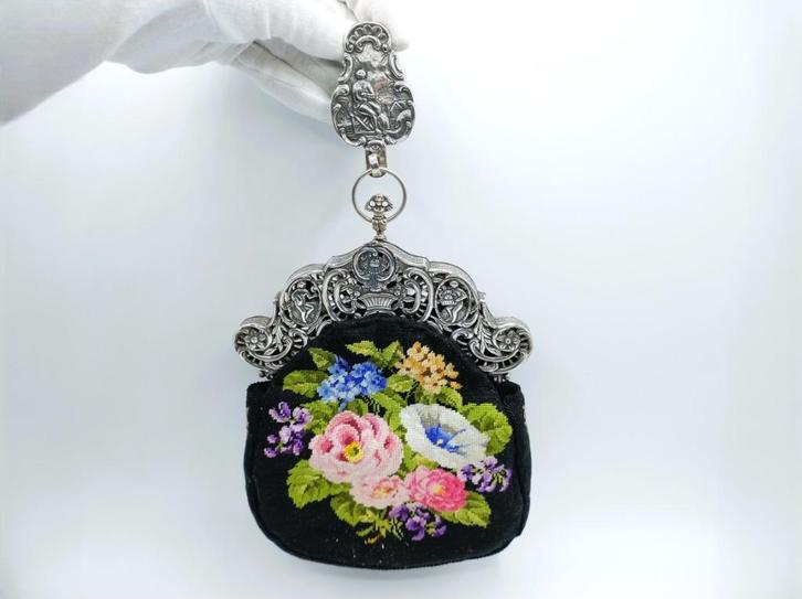 Zilveren tasbeugel, J.H. van der Meulen & Zn, Joure, 1992, Antiek en Kunst, Antiek | Goud en Zilver, Zilver, Verzenden