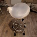 Witte Bureaukruk met wielen, Huis en Inrichting, Bureaustoelen, Ophalen, Gebruikt, Wit, Bureaukruk