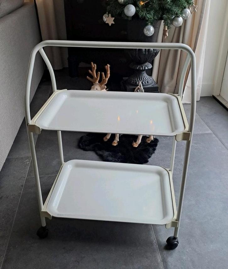 Brabantia vintage trolley, Huis en Inrichting, Tafels | Bijzettafels, Gebruikt, Rechthoekig, 60 cm of meer, Minder dan 55 cm, Ophalen