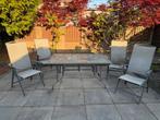 Mooie Tuinset met tafel en 4 stoelen, Ophalen, Gebruikt