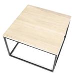 Salontafel Robin eikenhout – naturel 60x60cm, Huis en Inrichting, 50 tot 100 cm, Minder dan 50 cm, Nieuw, Eikenhout