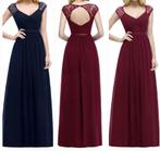nieuwe galajurk maat 44 bordeaux of donkerblauw, Galajurk, Blauw, Maat 42/44 (L), All2wish4