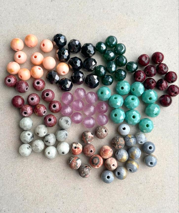 Kralenmix 100 stuks - 6 & 8mm, Hobby en Vrije tijd, Kralen en Sieraden maken, Nieuw, Kraal, Verzenden