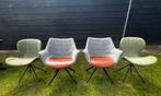 Gratis af te halen 4 oude zuiver eetkamerstoelen, Huis en Inrichting, Stoelen, Ophalen, Gebruikt, Overige kleuren, Stof