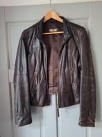 Leren dames jasje, Ophalen of Verzenden, Gedragen, Maat 42/44 (L), Bruin